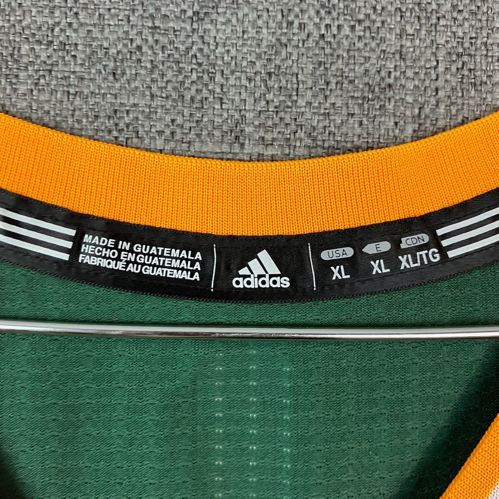 Rudy Gobert Utah Jazz #27 Adidas NBA Jersey Green Gold White XL Extra Length - Picture 3 of 6